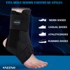 SNEINO Ankle Brace for Women & Men - Ankle Brace for Sprained Ankle, Ankle Support Brace for Achilles,Tendon,Sprain,Injury Recovery, Lace up Ankle Brace for Running, Basketball, Volleyball(Medium)