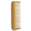 MRD Bamboo Wide Tooth Comb, Detangling Anti-Static Brush Natural Curly Wavy Dry Hair For Womens and Mens Hand Polished (1PCS)