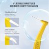 OUMJCING Interdental Brush, Angle Dental Brush Cleaner Toothpick Flossing Head Tooth Cleaning Tool with Portable Case for Tooth Cleaning (Micro Tight Teeth)