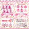 Yeaqee 98 Pcs Ballerina Party Favors Include Ballet Drawstring Backpacks Silicone Bracelets Keychains Blowouts Small Spiral Notebook Retractable Ballpoint Pens Button Ballerina Tattoos for Dance Party