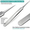SGNEKOO Professional Facial Milia Removal Tool and Whitehead Extractor,Titanium Alloy Double Ended Needle and Steel Tweezers Kit,Blackhead,Blemish,Zit and Pimple Acne Remover Popper