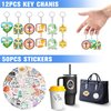 Tazimi 122 PCS Christian Bible Party Favors Jesus Party Favors Cross Goodie Bags with Stickers Rubber Bracelets Button Pins and Bags for Christian Party Supplies Decorations