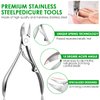 Ingrown Toenail Removal Kit, Ingrown Toenail Tool for Ingrown & Thick Nail Treatment Relieves Toenail Pain, with Correction Clippers, Corrector Strips, Corrector Patch, File, Lifter Pedicure (8pcs)