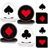 80Pcs Casino Party Decorations Paper Plates Napkins Game Night Party Dinnerware Las Vegas Party Disposable Dessert Plates Poker Party Tableware Set for Event Game Casino Theme Birthday Party Supplies