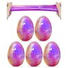 Greingways 5 Pack Prefilled Easter Eggs Galaxy Slime Toys, Easter Egg Fillers Slime Eggs, Stress Relief Christmas Stocking Stuffers Gifts Party Favors for Teens Kids Boys Girls (Pink+Purple+Gold)