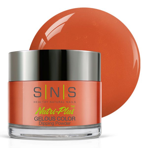SNS Nail Dip Powder, Gelous Color Dipping Powder - Cream Of Tomato (Orange/Gold, Shimmer) - Long-Lasting Dip Nail Color Lasts 14 Days - Low-Odor & No UV Lamp Required - 1oz