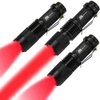 AR happy online 3 Pack Red Light Flashlight, 3 Modes Mini Red LED Flashlight, Zoomable Red Flashlight Torch with Clip for Night Vision, Astronomy, Aviation, Night Observation