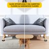 new space 3.5" Furniture Sliders, Multi-Surface Reusable Moving Pads for Furniture, 4 Pack Furniture Movers for Carpet + 4 Hardwood Socks - Protect Floor and Move Your Furniture on Any Surface Easily!