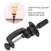 Wig Stand Tripod, Mannequin Head Stand Wig Head Holder Stand Bracket Hairdressing Training Tool Tripod False Head Stand Mannequin Head Training Wig Display Tripod for Cosmetology Training(Black)