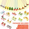 Yunsailing 36 Pcs Fiesta Party Supplies Fabric Straw Sombrero Headbands Necklaces Eyeglasses for Mexican Party(Modern Style)