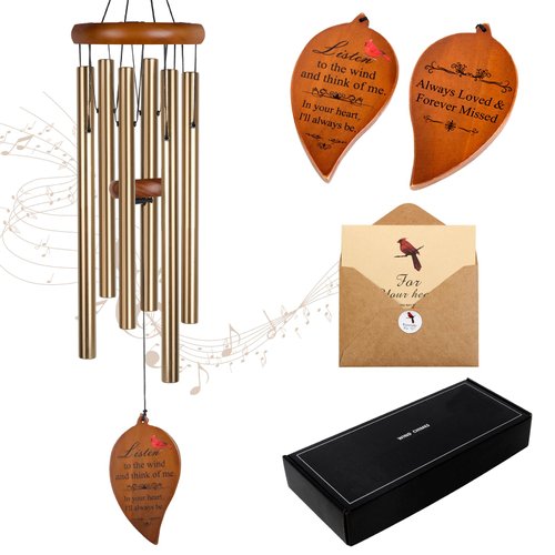 Cardinal Wind Chimes Sympathy Wind Chimes, Memorial Wind Chimes for Loss of a Loved One, Bereavement Gifts Memorial Gifts Sympathy Gift in Memory of Loved One Loss of Mother Father Grandma