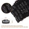 Curly Clip in Hair Extensions Real Human Hair 100% Brazilian Virgin Human Hair 8Pcs with 18clips Double Weft 3C 4A Kinky Curly Human Hair Extensions (22 inch, 120g, Natural Black)