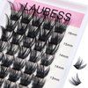 Lash Clusters 9-16mm Individual Lashes Wispy Cluster Lashes Mixed Length Reusable Eyelash Clusters DIY Eyelash Extension Individual Lash Extension Supplies (02-0.07C, 9-16mm)