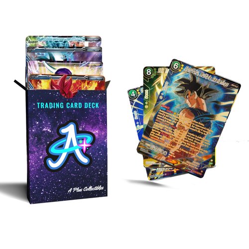 Dragon Ball Super Cards 50 Assorted Trading Cards, Dragon Ball Super TCG A Plus Collectible Deck Box, 1 Guaranteed Holographic