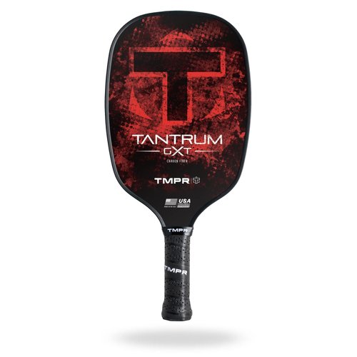 TMPR Sports Tantrum GXT - Pickleball Paddle, Red, Medium Weight (7.9-8.0 oz)