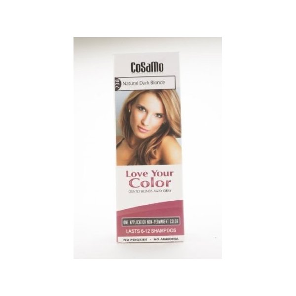 Cosamo Love Your Color Hair Color 738 Natural Dark Blonde (Pack of 3)
