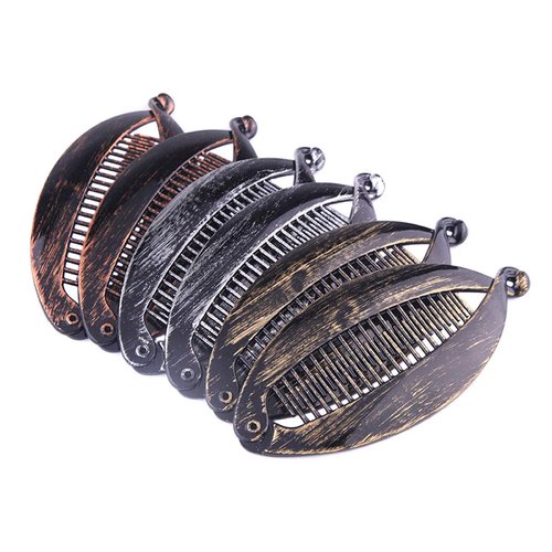 Numblartd 6Pcs Vintage Fishtail Clip Comb Banana Hair Clip Hair Comb - Women Retro 5.3inch Plastic Fish Shape Hair Clincher Hairgrip Hair Accessories for Ponytail Holder