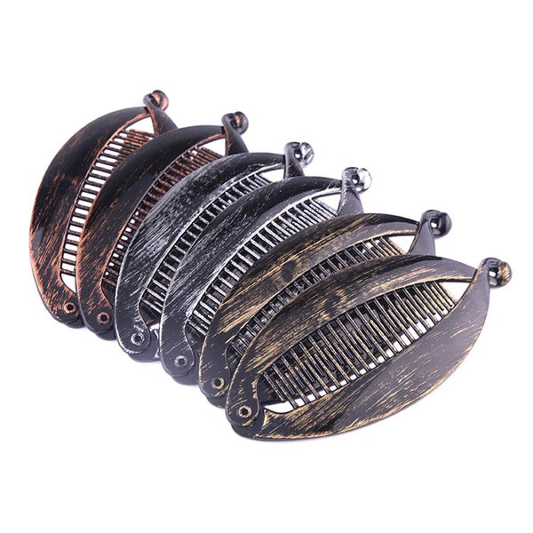 Numblartd 6Pcs Vintage Fishtail Clip Comb Banana Hair Clip Hair Comb - Women Retro 5.3inch Plastic Fish Shape Hair Clincher Hairgrip Hair Accessories for Ponytail Holder