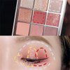 GHFCZOO Rose Gold Dark Brown Colorful neutral Eyeshadow Palette Makeup,9Color Matte Shimmer Natural Smokey Eye Eyeshadow palettes Highly Pigmented Neutral Long Lasting Waterproof (11#)