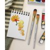 MyArtscape Paint Brush - Set of 15 Art Brushes for Watercolor, Acrylic & Oil Painting - Short Handles