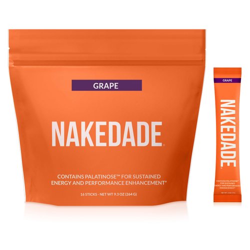 Nakedade – Performance Enhancing Sports Drink Powder - Grape Electrolyte Powder – No GMOs or Artificial Sweeteners, Gluten-Free, Soy-Free, Dairy-Free – 16 Sticks