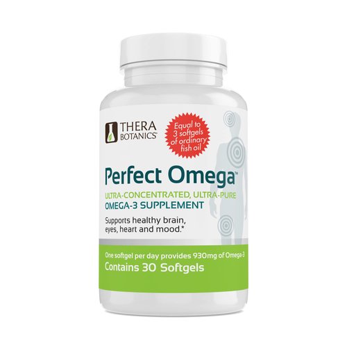 Therabotanics Perfect Omega Fish Oil Supplement EPA & DHA – High Absorption, Concentrated Omega 3 for Heart, Brain, Eye, & Metabolic Health*. Alaskan Fish Oil Softgels - 60 Count (Pack of 2)