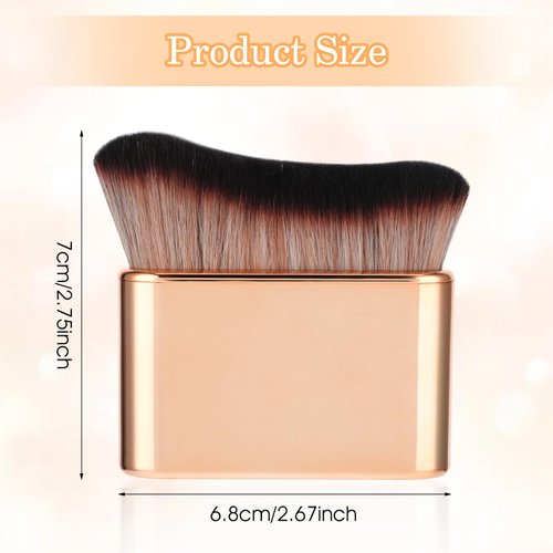 Self Tan Brush Soft Body Makeup Brush Portable Self Tanning Brush Self Tanner Face Brush For Body & Leg Makeup（Rose Gold）