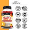 Vitamin D3 5000 IU (125 mcg) Natural Immune Support Supplement, Bone Strength, Healthy Muscle Function, with Olive Oil for Highest Absorption, Gluten Free & Non-GMO, 1 Year Supply, 360 Softgels