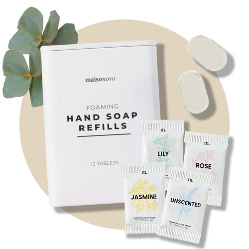 MAISONOVO 12 Pack Mix Scent Foaming Hand Soap Tablets
