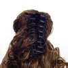 SWACC 12-Inch Short Screw Curls Claw Clip Ponytail Extensions Synthetic Clip in Drawstring Curly Ponytail Hairpiece Jaw Clip Hair Extension (Light Brown-12#)