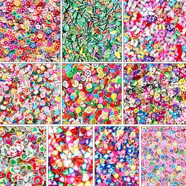 EHOPE Polymer Clay Slices Nail Art Slices Fruits Slices Polyme Slices DIY Fruit Nail Art Supplies Making Kit Decoration Arts Crafts for Nail Art and Cellphone Decorations（10000 PCS）