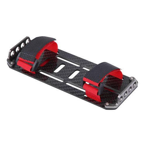 RC Car Battery Plate, RC Battery Mount Plate Portable Carbon Fiber Battery Protection Bracket Plate RC Battery Tray with Strap Tie Expansion Board Fit for Scx1 1:10 Crawler Axial Accessories