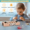 Wooderma Wooden Montessori Toys for 3 4 5 Year Old, Montessori Screwdriver Board Set with Lock and Key Toy, Educational Sensory Learning Toys STEM Fine Motor Skills Toys