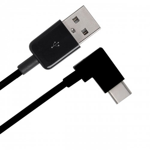 chenyang USB 2.0 to USB C 90 Degree Right Angled Extension Data Cable for Tablet Mobile Phone 0.2M