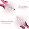 Deshionew Hair Extension Pliers 3-Hole Mini Pliers for Micro and Nano Ring Hair Extensions Opener and Removal Tool (Pink)