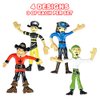 ArtCreativity Bendable Pirate Figures, Set of 12 Flexible Men, Birthday Party Favors for Boys & Girls, Stress Relief Fidget Toys for Kids and Adults, Goody Bag Stuffers, Piñata Fillers