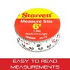 Starrett Tape Measure Stix with Adhesive Backing - Mount to Work Bench, Saw Table, Drafting Table - 3/4" x 6', English Metric, Left-Right Reading - SM66ME