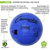 Champion Sports Extreme Series Soccer Ball, Size 4 - Youth League, All Weather, Soft Touch, Maximum Air Retention - Kick Balls for Kids 8 - 12 - Competitive and Recreational Futbol Games, Blue