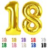18 Balloon Numbers, Number 18 Balloons 40 In, 18th Birthday Decorations for Boys Girls, 81st Gold Happy Birthday Party Decorations Big Foil Mylar Balloons for Engagement, Celebration, Graduations