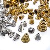 Bead Caps, 100g Flower Bead Caps Metal Alloy Bead Ends Caps Assorted Cones Bead Caps for Bracelet Necklace Jewelry Making Crafts DIY, 5-16mm