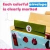 Crafty Mother, Award Winning, 18 Awesome Paper Crafts! All- Inclusive, Organized Preschool Arts and Craft Projects, Fun Craft Box for Kids Ages 4-8 and Older -Now with 100 Glue Dots!