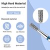 BQAN 2Pcs Nail Drill Bits Diamond Cuticle Removal Bit for Acrylic Nails Manicure Nail Prep and Nail Gel Polish Remover, 3/32" Shank