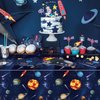 2 Pack Outer Space Party Tablecloths, Solar System Table Covers, 51x87'' Plastic Disposable Rectangle Planet Table Cover for Kids Space Theme Birthday Party Decorations, Galaxy Theme Party Supplies