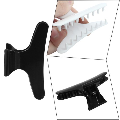 Coufce 24 Pack Sectioning Styling Hair Clips Black and White Butterfly Claw Clamps Holding Thick and Thin Hair Hair Accessories Ideal for Cutting Coloring