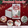 100Pcs Christmas Guest Napkins, Christmas Paper Napkins, Christmas Truck Guest Napkins, Christmas Disposable Paper Decorative Guest Napkins for Christmas Dinner Party Supplies