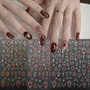 Maigitur Valentine's Day Star Moon Nail Stickers, Self-Adhesive Golden Heart Nail Art Decals for DIY Nail Decorations (6Sheets)