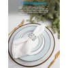 URWOOW 12 Pack Napkin Rings Holders Silver Color Hollow Design Décor Dinner Party Wedding Christmas Gathering (Silver)