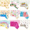3 Pack Girl Dinosaur Birthday Party Tablecloth, Pink Dinosaur Table Cloth Rectangle, Dinosaur World Table Cover Plastic Disposable Party Decoration for Dinosaur Theme, Girls Birthday, 54x108 inch
