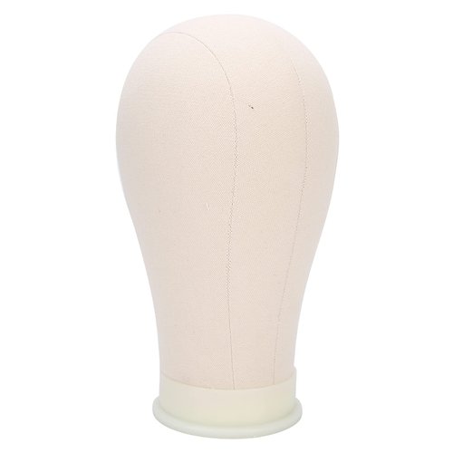 Fuerdich 22 Inch Canvas Block Wig Head, Display Styling Manikin Head with Mount Hole for Wigs, Mannequin Head for Wig Making Display