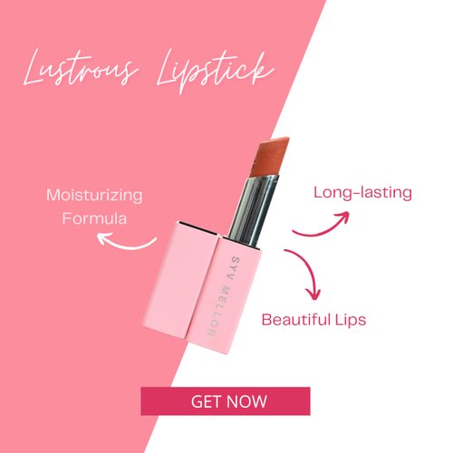 SYV MELLOR Lustrous Lipstick for women- High Impact Lip Color, Moisturising Creamy Formula,Long Lasting Instant Shine, Waterproof, Hydrating Lipstick for Glowing Lips, Elegant & Bold Lip Makeup, Tingz